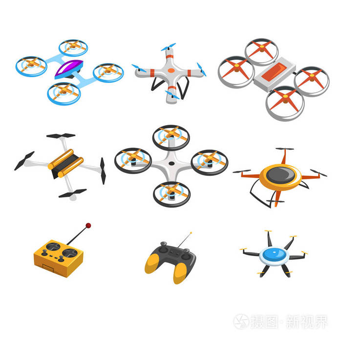 用转子叶片飞行的无人机.现代技术