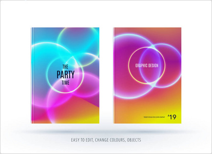 抽象色彩鲜艳的海报在模糊平滑背景下液体液体风格小册子的平面设计