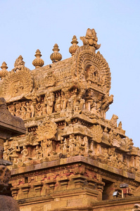 Airavatesvara 寺, Darasuram, 近 Kumbakonam, 印度泰米尔纳德邦, 雕刻 Gopuram