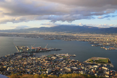 从函馆, 北海道, 日本的超级景观景观