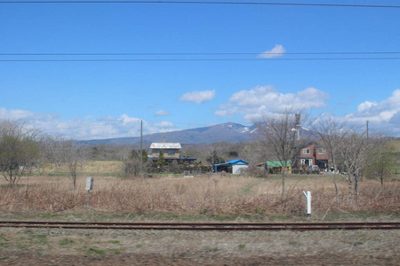 从札幌到哈科达特的火车窗口