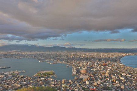 查看日本北海道的函馆景观