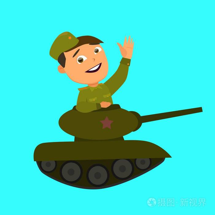 性格在儿童服装的苏联士兵,.5月9日俄罗斯胜利日