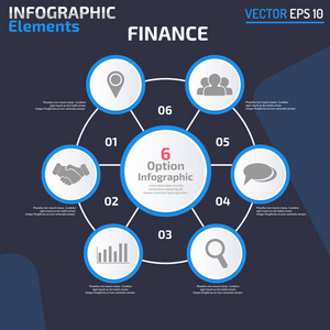 6选项信息设计模板