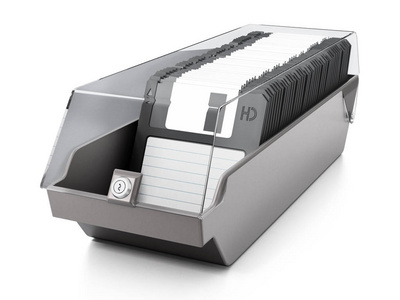 5 英寸软盘盒内 aranged.3d 插图照片