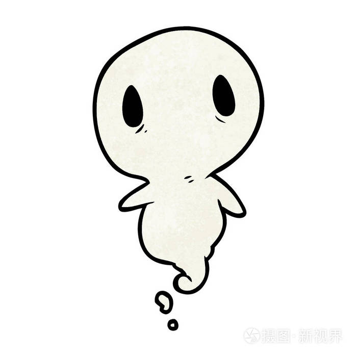 可爱卡通鬼的矢量插图