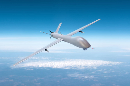 高空巡逻空中无人驾驶军用无人机照片