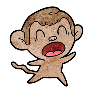 卡通猴子的插图图片