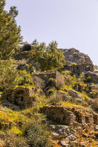 s tomb, sarcophagus in Olympos ancient site in Antalya, Turkey. 