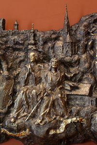 圣徒Protasius和Gervasius在萨格勒布克罗地亚的圣帝玛斯教堂浮雕。