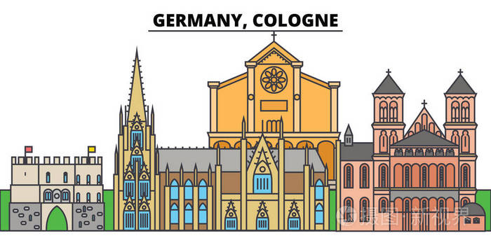 插画 德国, 科隆.