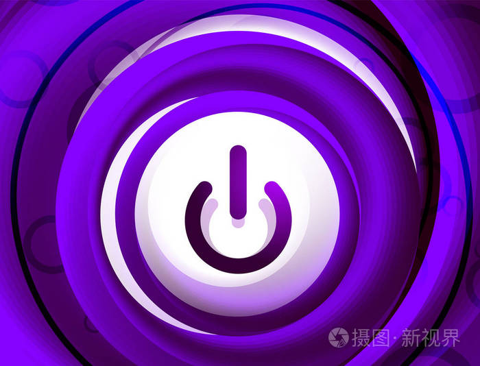 玻璃透明效果电源启动按钮, 关闭图标, 矢量 ui 或应用程序符号设计