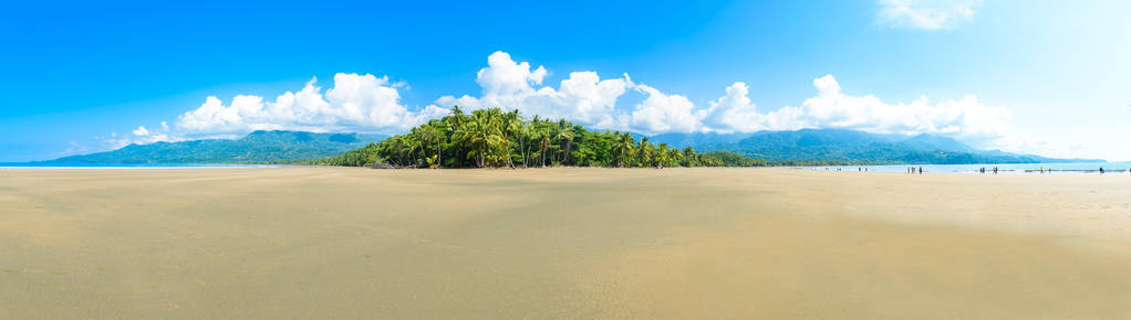 马里诺巴莱纳国家公园与海滩和热带森林在蓬塔乌维塔哥斯达黎加。