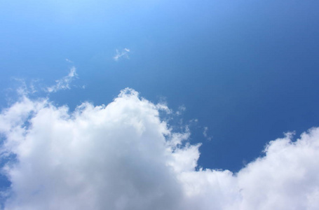 蓝天，模糊的白云背景