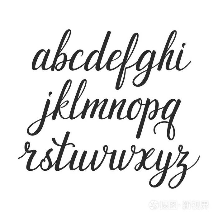 经典英语 abc.拉丁文字符在白色上被隔离.每个字母都在一个组中