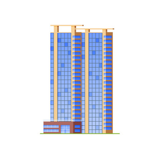 城市摩天大楼办公楼现代高层建筑结构