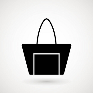 箱包店 logo.手袋店.在白色背景上隔离的矢量插图.