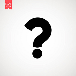 问号符号图标, 矢量插图照片