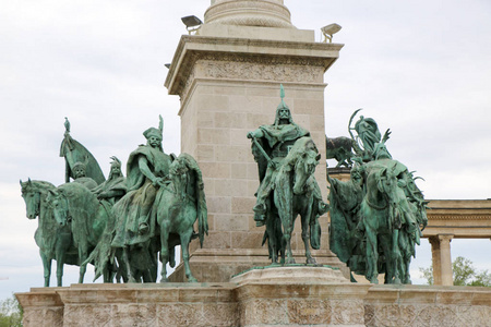 匈牙利布达佩斯的英雄广场纪念碑