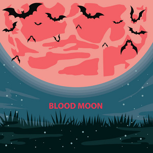 高清血月图图片