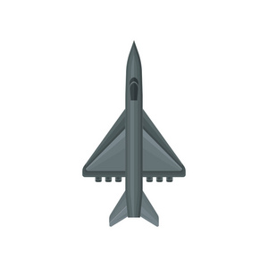 带有强大引擎的灰色战斗机.军用飞机.