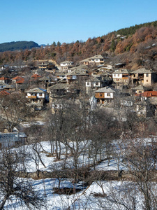 保加利亚布拉戈耶夫格勒地区19世纪真正的住宅的拉什滕村