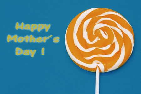 s day greeting card. candies and lollipops of colors