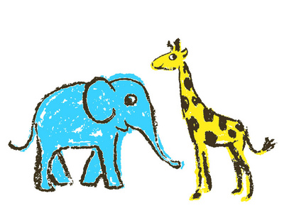 长颈鹿07动物园字母表为儿童与有趣的动物,鸟,鱼.