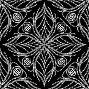 手工绘制的古花希腊钥匙,几何形状,元素,线条,艺术,巫术,装饰品照片