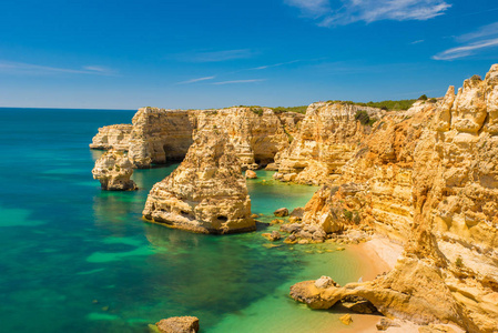 葡萄牙阿尔格维美丽的海滩马林哈