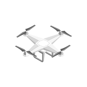 Quadcopter 技术控制等距视图。向量