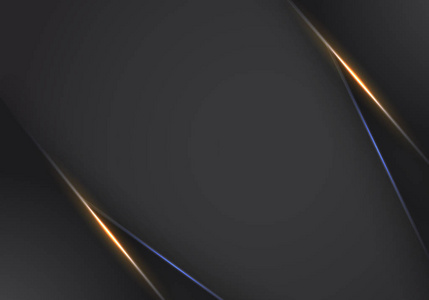 抽象金属橙色黑色框架布局现代技术设计模板背景橙色和蓝光霓虹灯背景。 现代未来主义背景矢量图形模板设计。