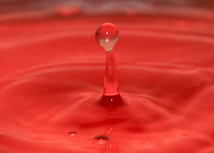 一滴水后液体表面的图案