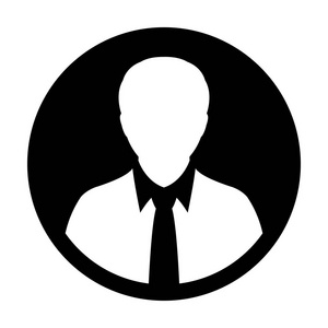 用户图标矢量男性形象化身平面彩色象形文字插图照片