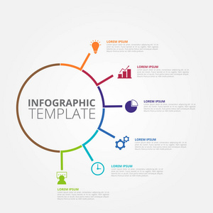 信息模板的商业教育，网页设计，横幅，小册子，传单，图表，工作流程时间表。 矢量图。