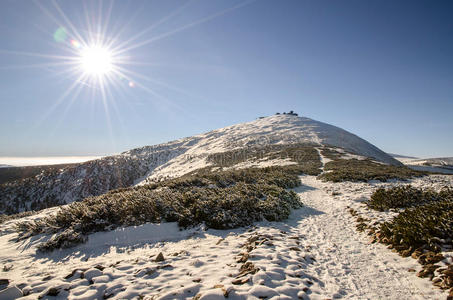 斯内兹卡山,巨山,捷克共和国照片