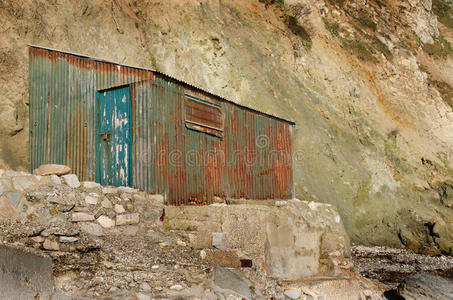 古老的 鳞片 小屋 被遗弃的 建筑学 海岸 腐蚀 外部 建筑