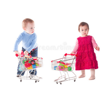 儿童与购物图片