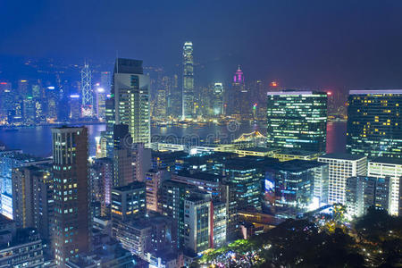 香港现代都市之夜