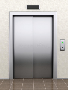现代闭门电梯