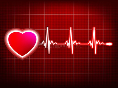心脏搏动心电图.每股收益10照片