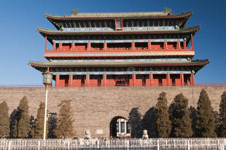 正阳门。北京。瓷器