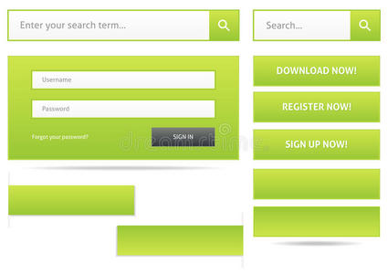 绿色网页设计元素