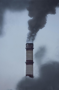 烟筒污染大气图片