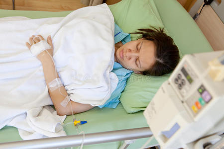 住院女病人照片