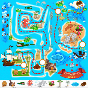 海盗藏宝图照片