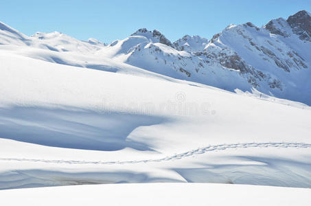 雪地上的脚步声