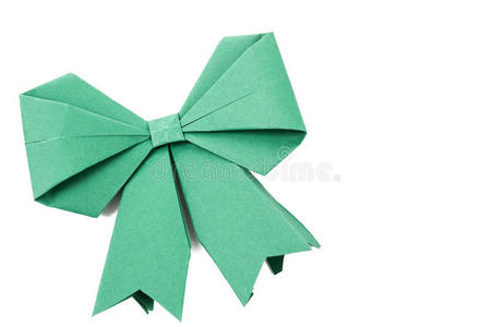 折纸绿丝带