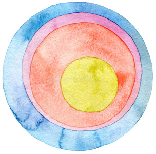 抽象圆形水彩照片