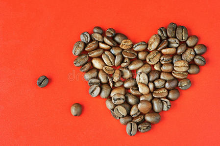 心形咖啡豆图片